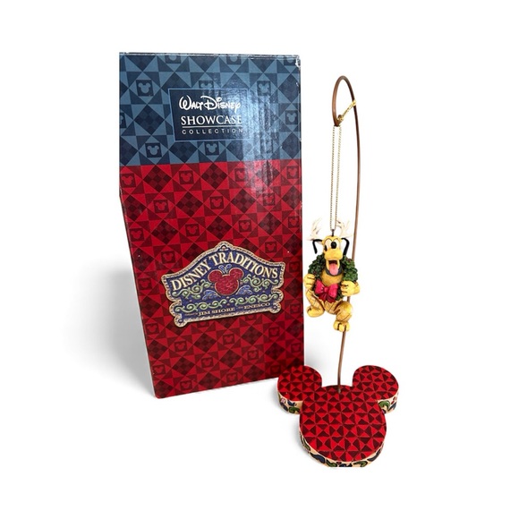 Jim Shore Disney Traditions Pluto as Reindeer with Stand ornament! - Picture 2 of 5
